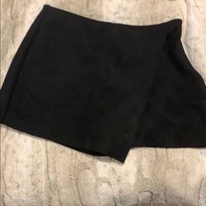 Zara black velvet skort